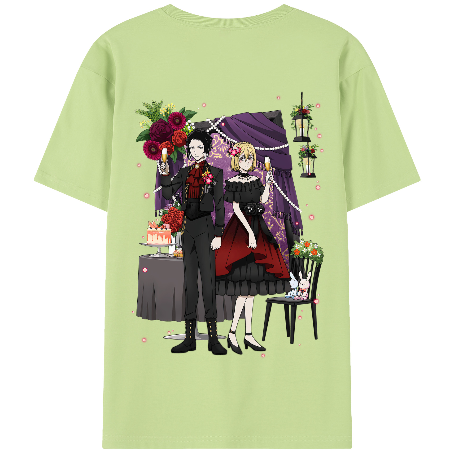 （画像用） 文豪ストレイドッグス Bungo Stray Dogs 綿100％半袖Tシャツ（背面プリント）
